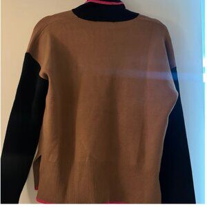 Gorgeous women’s cozy colorblock turtle neck